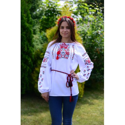 Embroidered blouse "Rose Jam"